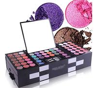 MUUZONING 148 Colours Mix Eyeshadow Concealer Lip Gloss Pressed Powder and Powder Blusher Makeup Palette Set Kit - Makeup Toiletries Palette For Daily Use N219