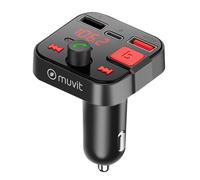 Muvit Bluetooth FM Transmitter Car Power supply with USB and USB-C Port