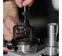 MUVNA Adjustable Even Coffee Stirring Distribution Tools Rotatable Espresso Hand Tampers for Barista 51/54/58mm black 58mm black