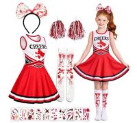 MUVZKQIAN Zombie Cheerleader Costume Kids Halloween Horror Set