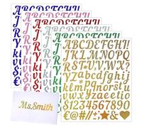MUWINC 1 Inch Glitter Vinyl Letter Number Stickers Large Set - 522 PCS Colorful Alphabet Craft Stickers for DIY Crafts Art Making, Greeting Cards, etc.