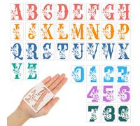 MUWINC 4 Inch Large Letter Number Stencils, 36 PCS