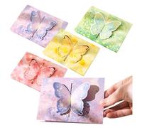 MUWINC Personalised Anniversary Birthday Card for Mum, Daughter,Wife & Girlfriend, 12 PCS 3D Butterfly Greeting Cards Multipack(14x10cm)