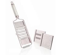 Muxels Gigant 4-way slicer with residue holder The quick vegetable slicer - the ideal Julienne cutter and practical Parmesan grater Edelstahl