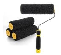MUXHEL 3 PCS 9 inch Plaster Roller, Drywall Textured Roller with Comfort Handle, Putty Roller Drywall Compound Roller for Applying Putty and Rolling Plaster Painting Wall