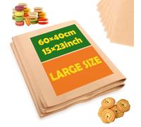 MUXHEL 300PCS 60x40cm Large Baking Paper Sheets Non-Stick Unbleached Parchment Paper for Baking Food-Grade Baking Paper Parchment Paper Sheets for Bread Meat Baking Cookies Rosating