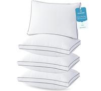 MUXHOMO Bed Pillows Queen Size Set of 4, Hotel Collection Sleeping Pillows 4 Pack for Side and Back Sleepers, Down Alternative Plump Filling, 20 x 30 Inches