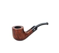 MUXIANG Briar Wood Tobacco Pipe Tobacco Pipe Bent Stem Replacemtent 3mm Metal Filters Total Length 3.9 Inch + 10 Pcs Pipe Cleaning Tools (AA0060S)