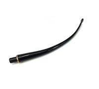 MUXIANG Churchwarden Tobacco Pipe Bent Stem Replacement with Metal Ring Decoration Fit 9mm Paper Filters BE0044