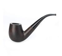 MUXIANG Ebony Pipe Wood Tobacco Pipe Wooden Pipes 9 mm Paper Filter with Accessories Pipe Screen Filter Brush Bag Stand Rack Scraper Knife Cleaners Tamper Lighter AC0020