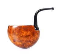 MUXIANG Pocket Pipe Non-Filtered Tobacco Pipes Smooth Bruyere Pipe Handmade of Briar Root Wood Sharply curved stem AA0411S