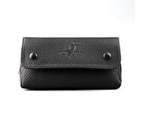 MUXIANG Smoking Tobacco Pipe Pouch Bag for 2 Pipes,Tamper Filter Tool Cleaner Preserve Freshness,PU Leather(Black)