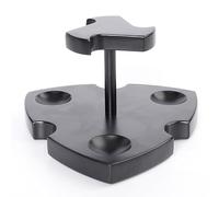 MUXIANG Wooden Triangle Design Tobacco Pipe Stand Holder Rack for 3 Tobacco Pipes, Handmade from Solid Wood (Black)