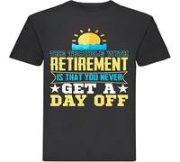 MUXIAOQI The Trouble Retirement is That You Never Get A Day Off T-Shirt Black 3XL