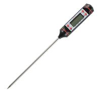 MUXIJIA Kitchen Thermometer Meat Thermometer with Long Probe (-50°C to 300°C). Digital Thermometer for Food (Cold Storage, Cooking, Grilling, Milk, Bread, Water, Wine) (Black)