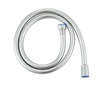 Muxios PVC Smooth Shower Hose 1.2M 47 Inch, Replacement Shower Pipe with Brass Connections, Flexible Anti-Twist, Silver