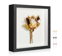 MUXIUNT 11x11 Shadow Box Picture Frame Display Case with Soft Linen Back-Thickened Panel,Large Black Deep Shadow Box Frame 11x11 for Graduation Flower Medal Pet Photo Craft Memorial Gift