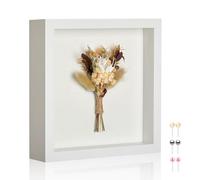 MUXIUNT 11x11 Shadow Box Picture Frame Display Case with Soft Linen Back-Thickened Panel,Large White Deep Shadow Box Frame 11x11 for Graduation Flower Medal Pet Photo Craft Memorial Gift