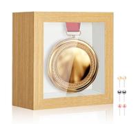 MUXIUNT 3x3 Mini Shadow Box Picture Frame with Real Glass and Linen Back