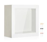 MUXIUNT 3x3 Mini Shadow Box Picture Frame with Real Glass and Linen Back