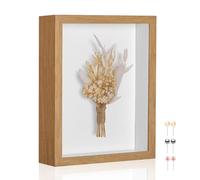 MUXIUNT 8x10 Shadow Box Picture Frame Display Case with Soft Linen Back and Thickened Panel,Brown Deep Shadow Memory Box Frame 8x10 for Flower Baby Pet Wedding Photo Craft Memorial Gift