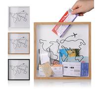 MUXIUNT Adventure Archive Travel Memory Keepsake Life in a Box Frame with Non-Marking Nail for Travel Gifts Essentials, 8&12In Travel Collection Shadow Box Frame Display Case for Ticket Photo Postcard