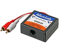 MUXLAB CAT5 AUDIO BALUN, STEREO, 2X PHONO | AV OVER CAT 5/6/7 AUDIO VISUAL CABLE, 1 X QTY - 500028