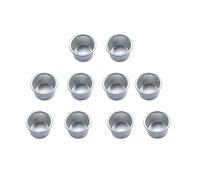 MUXSAM 10 Piece Candle Holders for Taper Candles, Small Metal, Tea Lights, Silver Candle Insert for Table Candles, for Tree Candles, 27 * 19mm Inner Diameter 22.2mm, Silvery