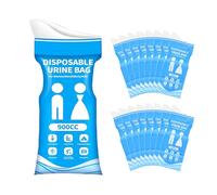 MUXSAM 16PCS Disposable Urine Bags Unisex,900CC Blue Emergency Camping Pee Bags,Portable Urinal Toilet Bags,Travel Wee Bag for Men,Women,Pregnant,Patient,Kids,Car,Camping,Hiking