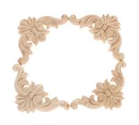 MUXSAM 4pcs Wood Carved Mouldings Corner Onlay Applique European Style Classic Furniture Home Decor 4x4cm/1.57"x1.57"