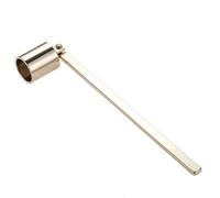 MUXSAM Candle Snuff snuffers Bell Shaped Stainless Steel Flamer Long Handle Put Out Fire Wick (Gold.)