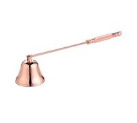 MUXSAM Candle Snuff Snuffers Extinguishing Bell Shaped Stainless Steel Flamer Long Handle Put Out Fire Wick-Rose Gold