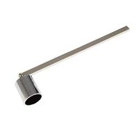 MUXSAM Candle Snuff Snuffers Foldable Silver Fire Extinguisher Home Handcrafted Bell Shaped Flamer Long Handle Put Out Fire Wick Stainless Steel