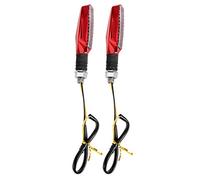 MUXSAM Turn Signals Light 2Pcs Turning Indicators Universal 12V LED for Motorcycle Motorbike Universal Plastic Bendable Red
