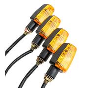 MUXSAM Turn Signals Light 4Pcs Turning Indicators Universal 12V Bulbs for Motorcycle Motorbike Scooter Quad Cruiser Off Road Mini Turn Signals Lamp Yellow
