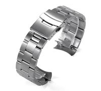 MUXUMAO 19-24mm Quick Release Band Stainless Steel Watch Strap Replacement Watch Band Curved End Universal Strap(Silver3_24mm)