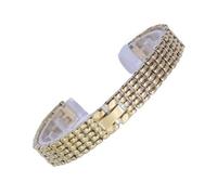 MUXUMAO 8/9/10/11/12/13/14mm Stainless Steel Small-Sized Bracelet, Universal, Replacement Watch Strap for Women's Smartwatches.(Gold,13mm)