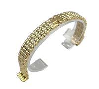 MUXUMAO 8mm 9mm 10mm 11mm 12mm 14mm 16mm Stainless Steel Watch Strap For Women Universal Replacement Watch Band(Gold,10mm)