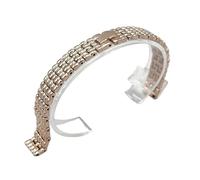 MUXUMAO 8mm 9mm 10mm 11mm 12mm 14mm 16mm Stainless Steel Watch Strap For Women Universal Replacement Watch Band(Rose gold,10mm)
