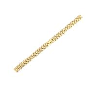 MUXUMAO Stainless Steel Solid Stainless Steel Universal Small Size Metal Watchband Watch Strap Women 6mm 8mm 10mm 12mm 14mm 16mm(Gold,6mm)