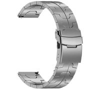 MUXUMAO Titanium Aluminum Alloy Watch Strap 20mm 22mm Men's Folding Buckle Universal Watch Strap(Silver,22mm)