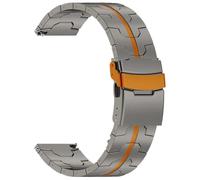 MUXUMAO Titanium Aluminum Alloy Watch Strap 20mm 22mm Men's Folding Buckle Universal Watch Strap(Titanium Orange,20mm)