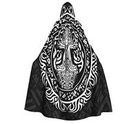 Muxxirt Celtic Sacred Tree Life Totem Viking Goddess Wizard Witch Hooded Robe Cloak Cosplay For Adult Men Women Fancy Cool Cosplay Costumes