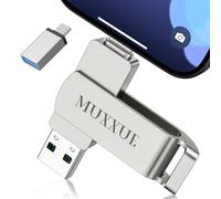 MUXXUE USB Stick Phone Memory Stick 256 GB Without Downloading an App 3 in 1 USB Stick for Phone, Pad, OTG Android Mobile Phone, PC