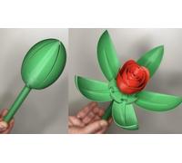 MuxyToys Premium Garden Pot Plants Building Bricks Collection,The Blooming Flower - Snaps together