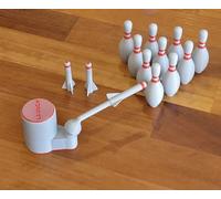 MuxyToys Rocket Bowling - Fun Tabletop Bowling Game Set,Table Top Bowling Games for Kids and Adults - Mini Bowling Game