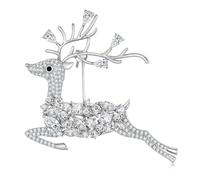 MUYAN Crystal Holiday Brooch Pin for Women Fall Christmas Party Celebration Jewelry Accessories for Sweater Coat Hat, Brass, cubic zirconia