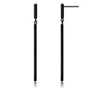 MUYAN Long Metal Bar Dangle Drop Earrings for Women Minimalist Long Thin Earrings Geometric Jewelry Gifts Gold Black Silver