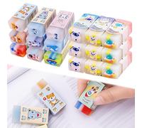 MUYAPAY 18 Pieces Erasers for Kids Fun and Engaging Multiple Rubbers Erasers Resistant to Leaving Marks and Shedding Lint Cute Rubbers for Students Party Favors Gift Filling Homework Rewards
