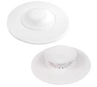 MUYAPAY 2 PCS Bath Plug Hair Catcher Easy to Clean Universal Bath Plug Leak Proof Sink Plugs Temperature And Corrosion Resistant Sink Stopper for Bathtubs Sinks Kitchen Drains(White)